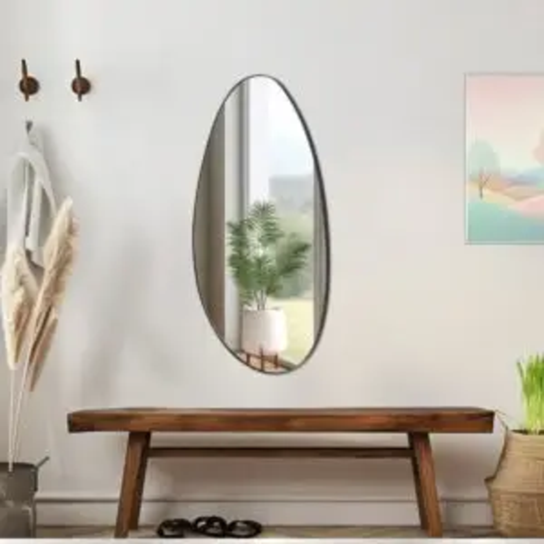 מראה אי סימטרית שחורה דגם חן