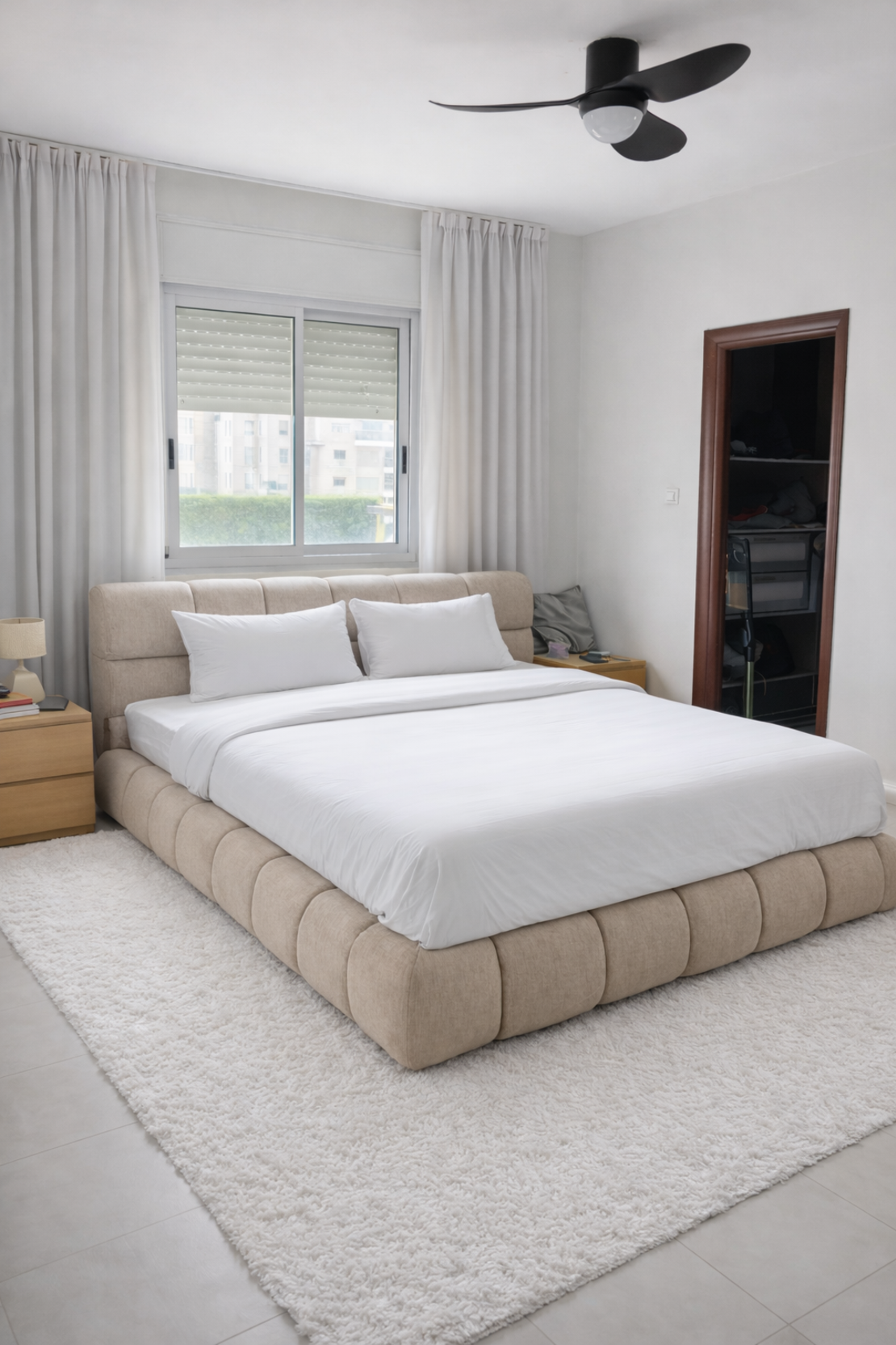 🛏 מיטה מרופדת דגם מילה | 160×200