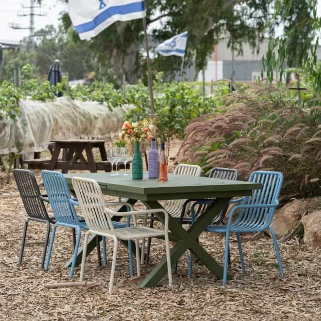 Linen שולחן אלומיניום ירוק כהה 240 ס