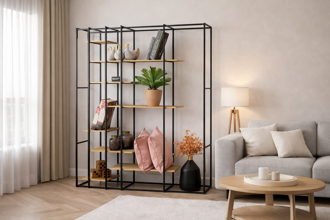 ספריית עץ מעוצבת דגם לורל