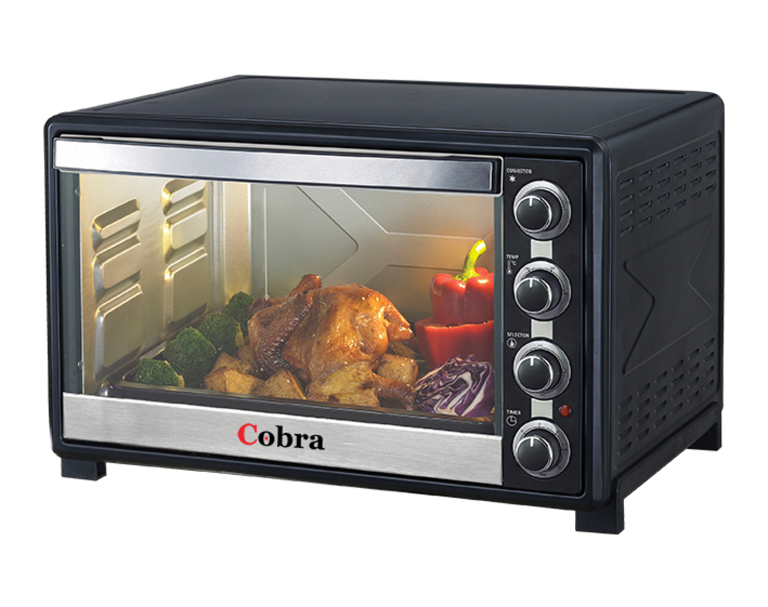 טוסטר אובן בנפח 65 ליטר + מאוורר טורבו COBRA שחור
