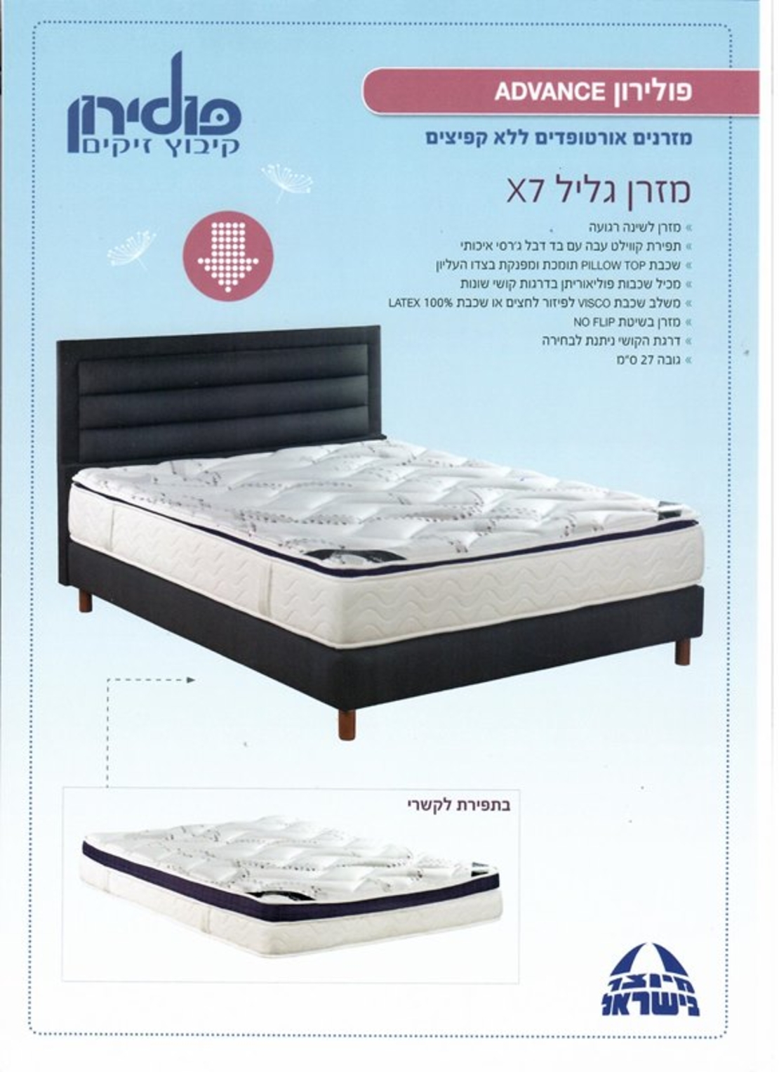 מזרון דגם גליל X7