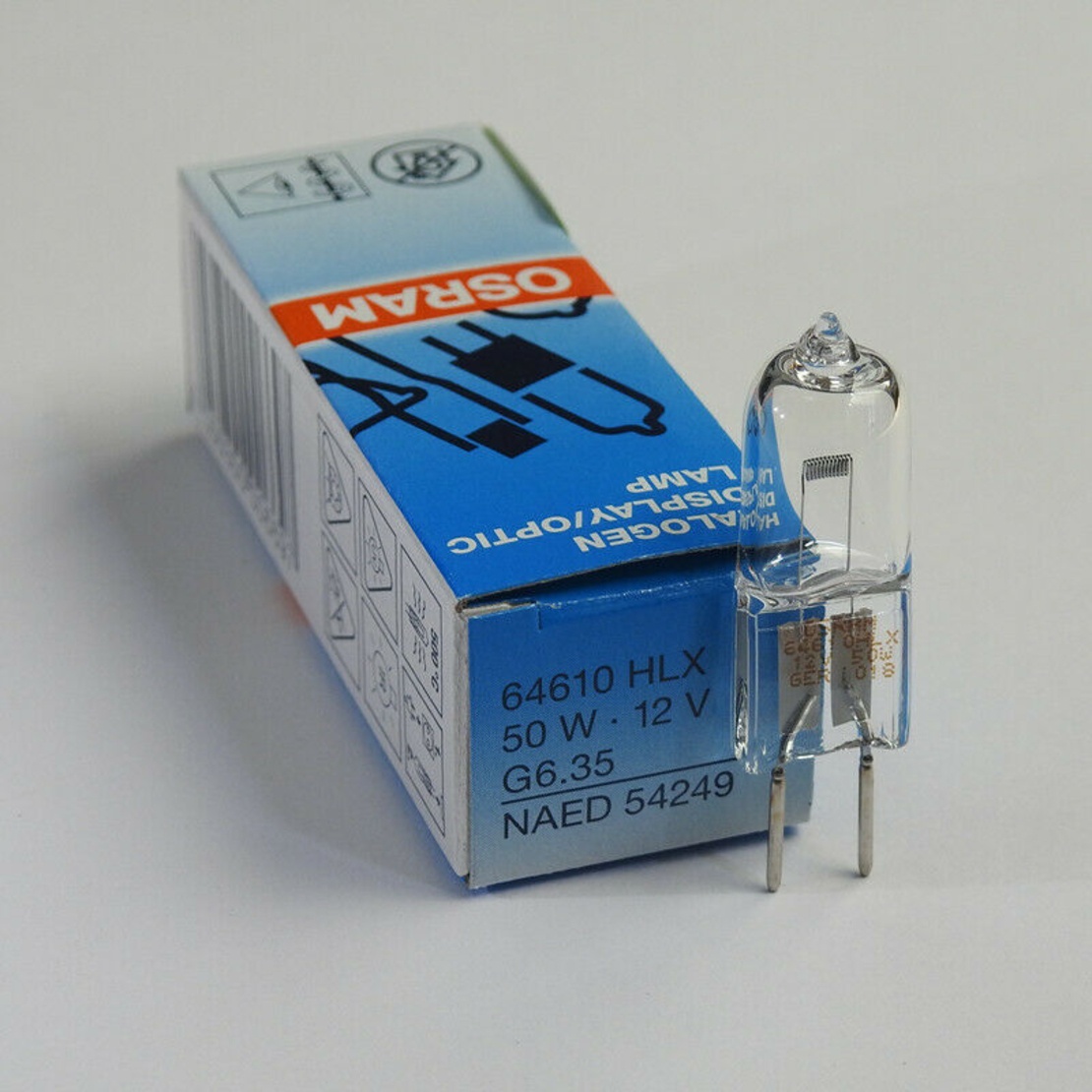 נורת הלוגן פינים - בסיס G4 מתח 50W 12V דגם OSRAM 64610