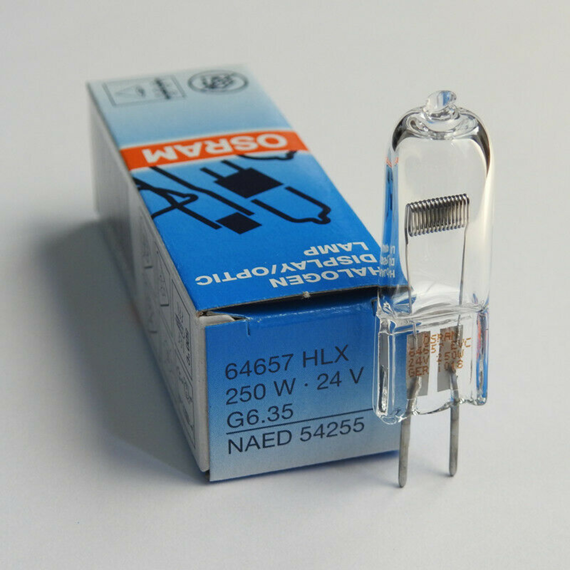 נורת הלוגן פינים OSRAM 64657 250W 24V EVC