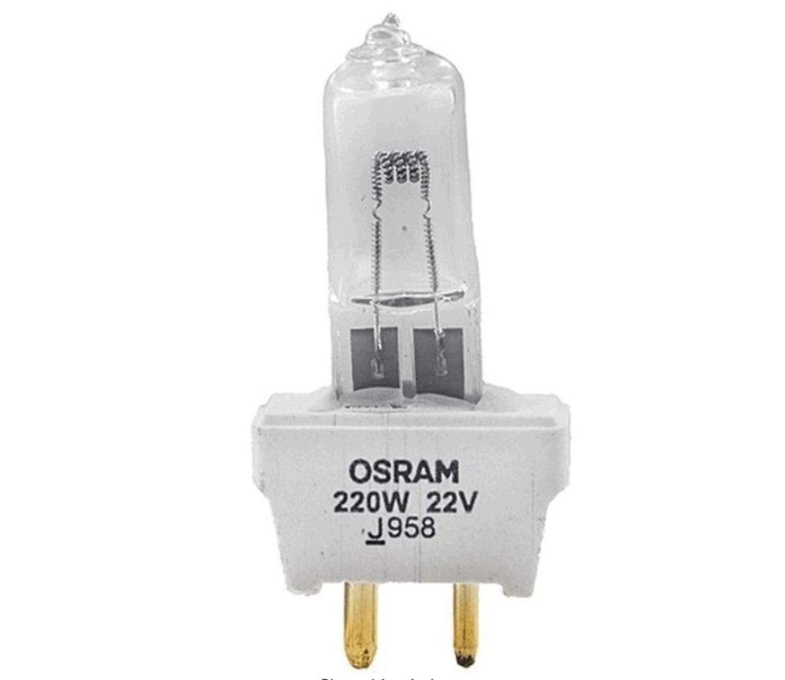 נורת הלוגן בסיס GY9.5 מתח 22V הספק 220W דגם AMSCO OSRAM