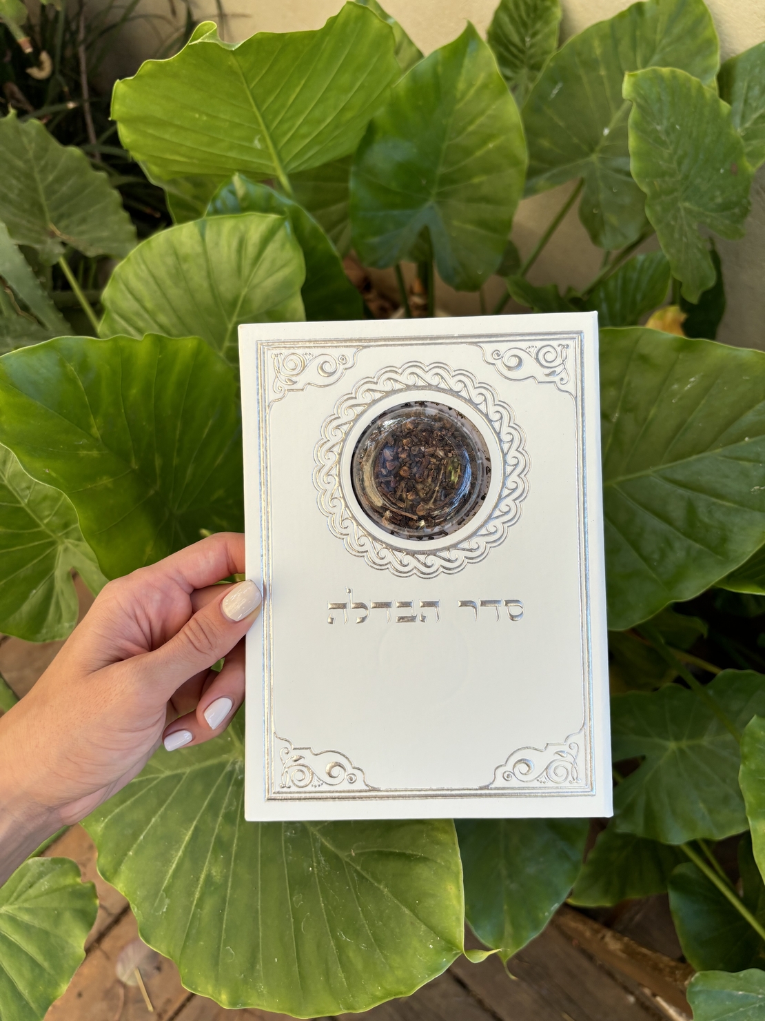 סדר הבדלה דמוי עור עם ציפורן 18.5*13 ס
