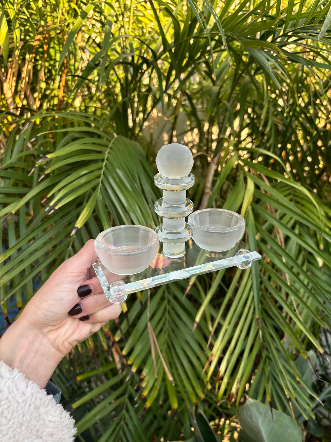 מלחיית קריסטל מהודרת עם בסיס 13 ס