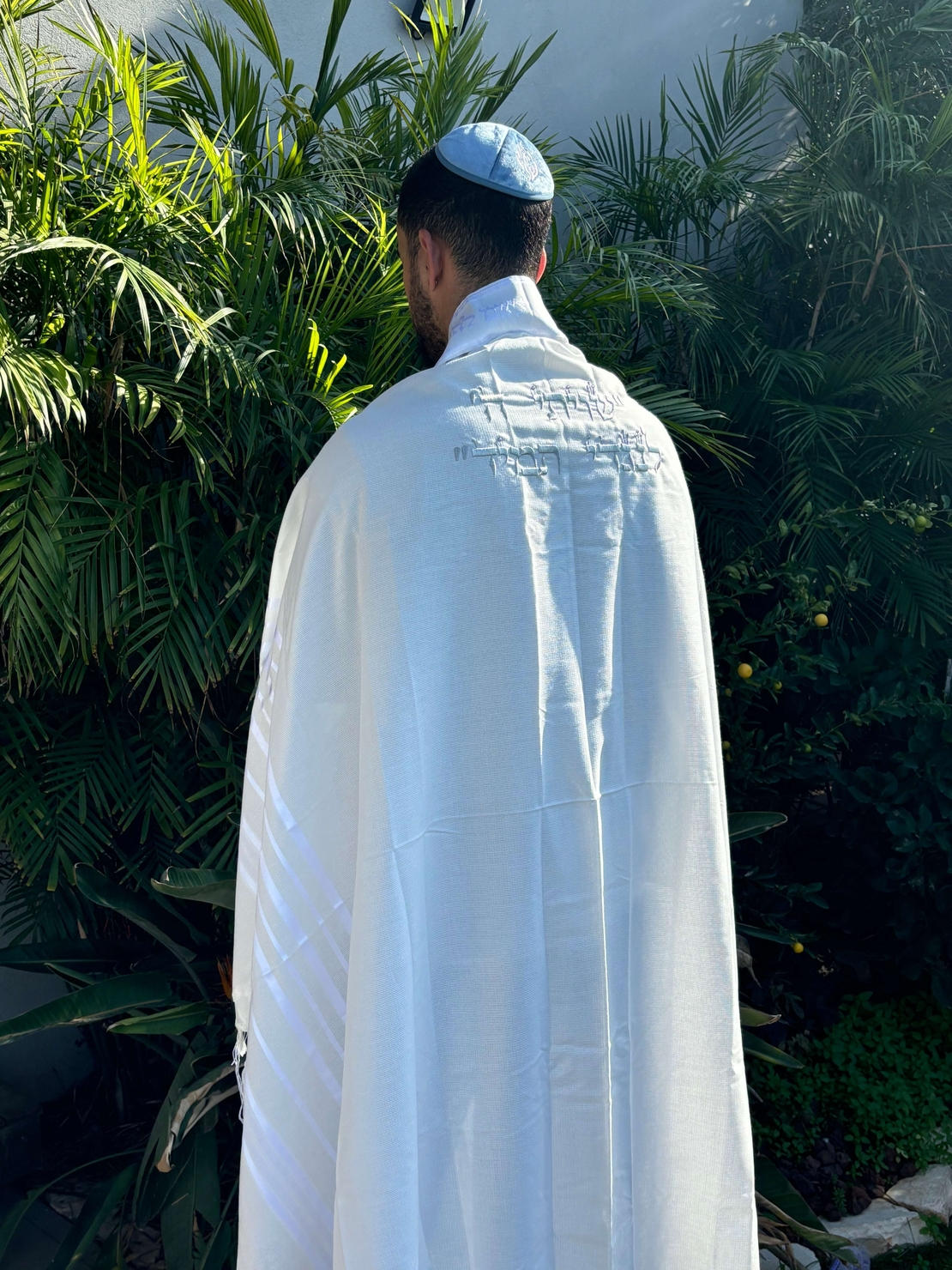 טלית חתנים מהודרת רקמת 