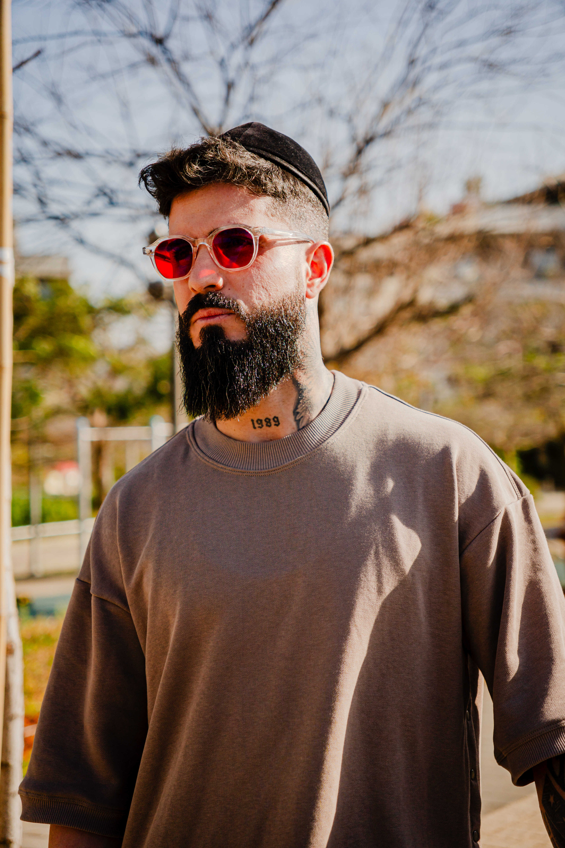 Beresheet2 - חולצת ציצית מהודרת דגם בייסיק בצבע חום בהיר