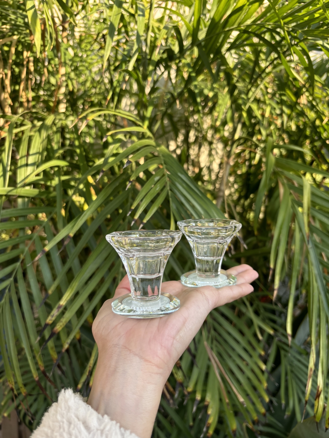 זוג פמוטי קריסטל מהודרים 5.5 ס