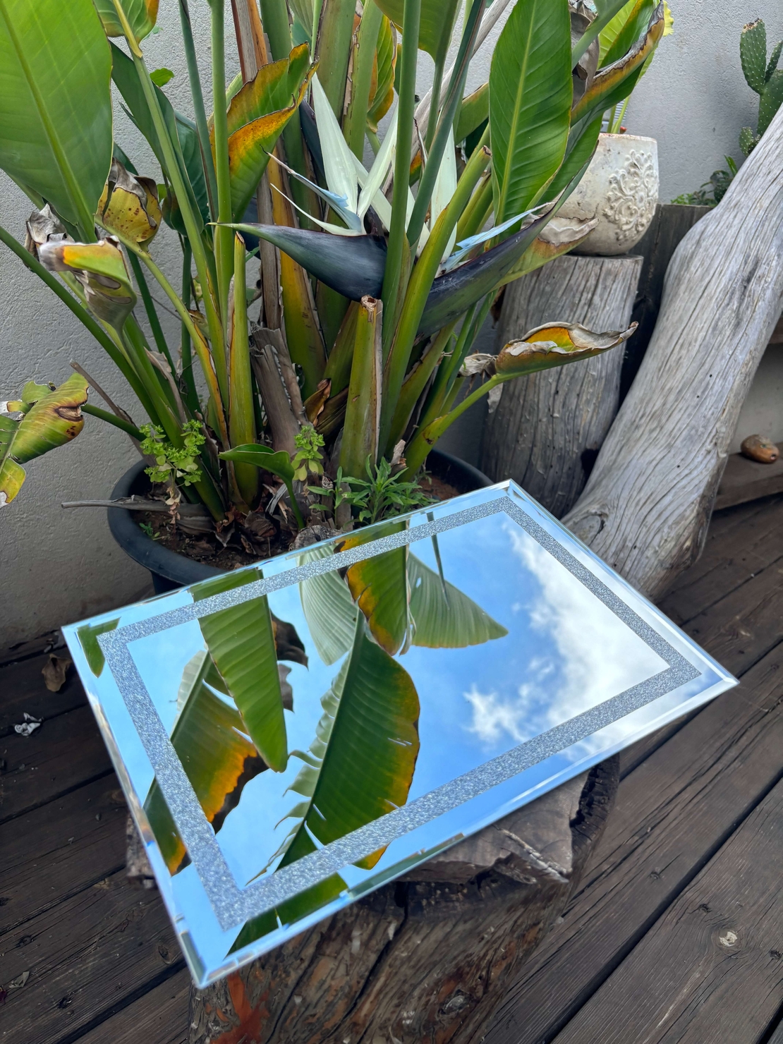 מגש מראה לנרות 20*30 ס