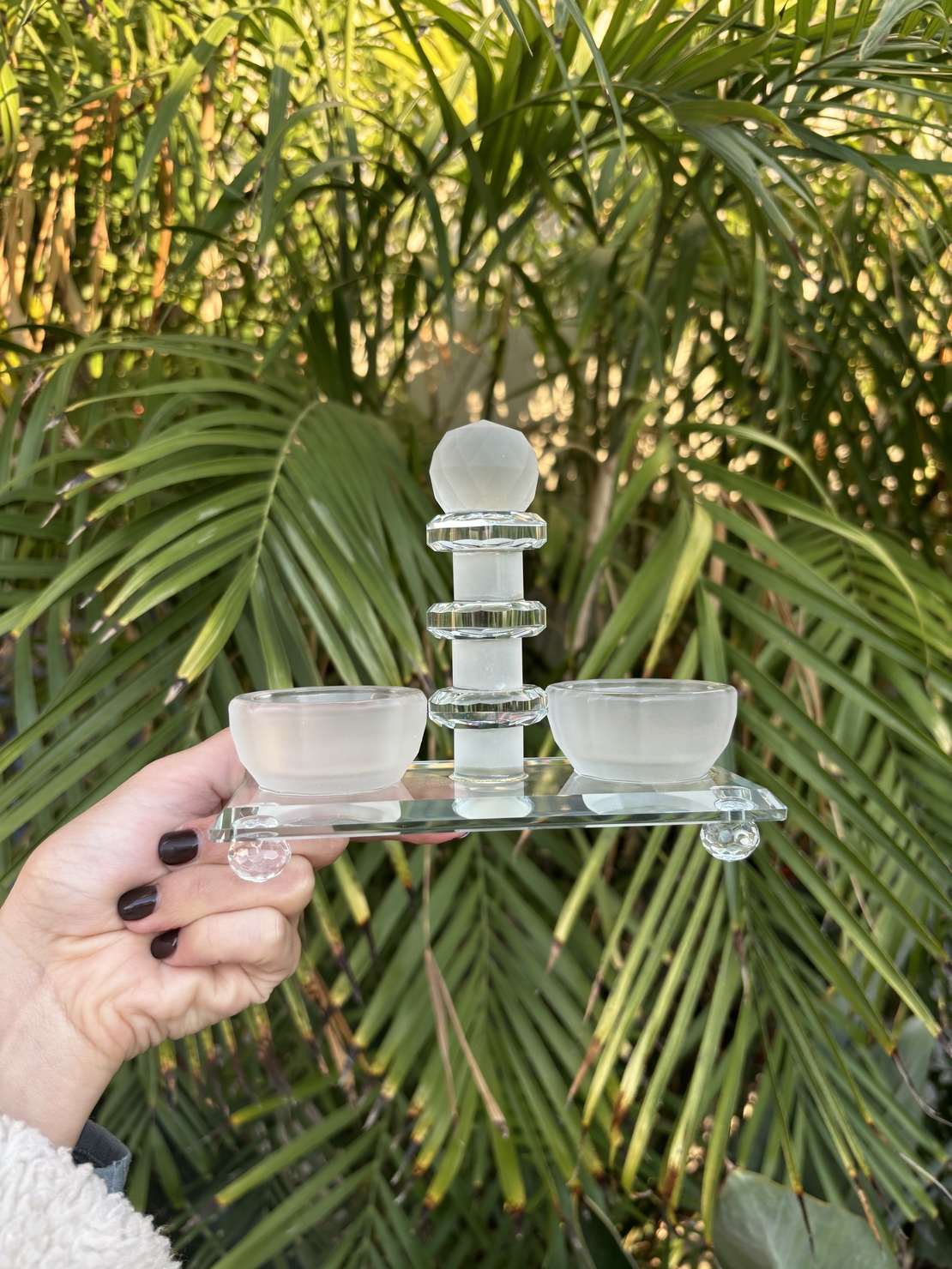 מלחיית קריסטל מהודרת עם בסיס 13 ס