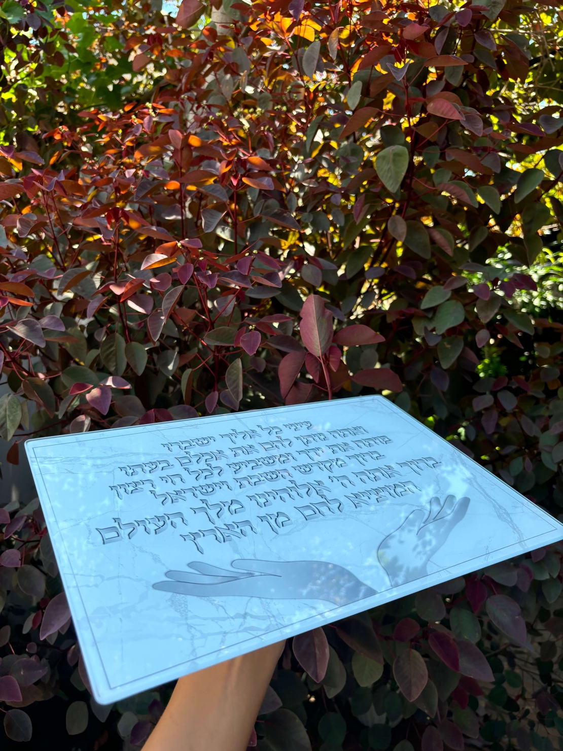 מגש חלה זכוכית עבה בלי שבירה 