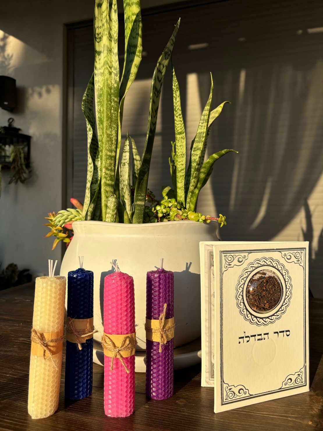 סדר הבדלה דמוי עור עם ציפורן 18.5*13 ס