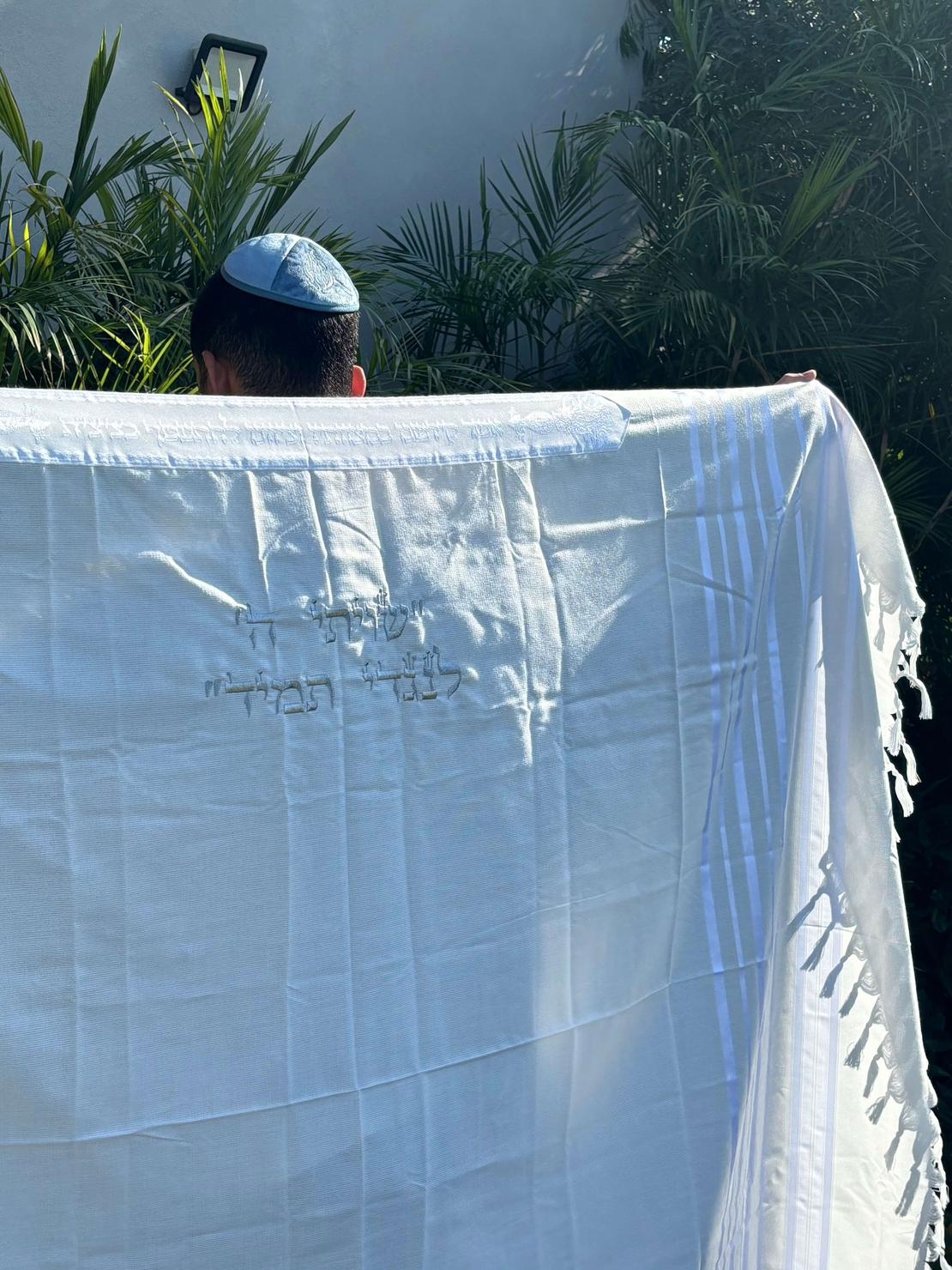 טלית חתנים מהודרת רקמת 