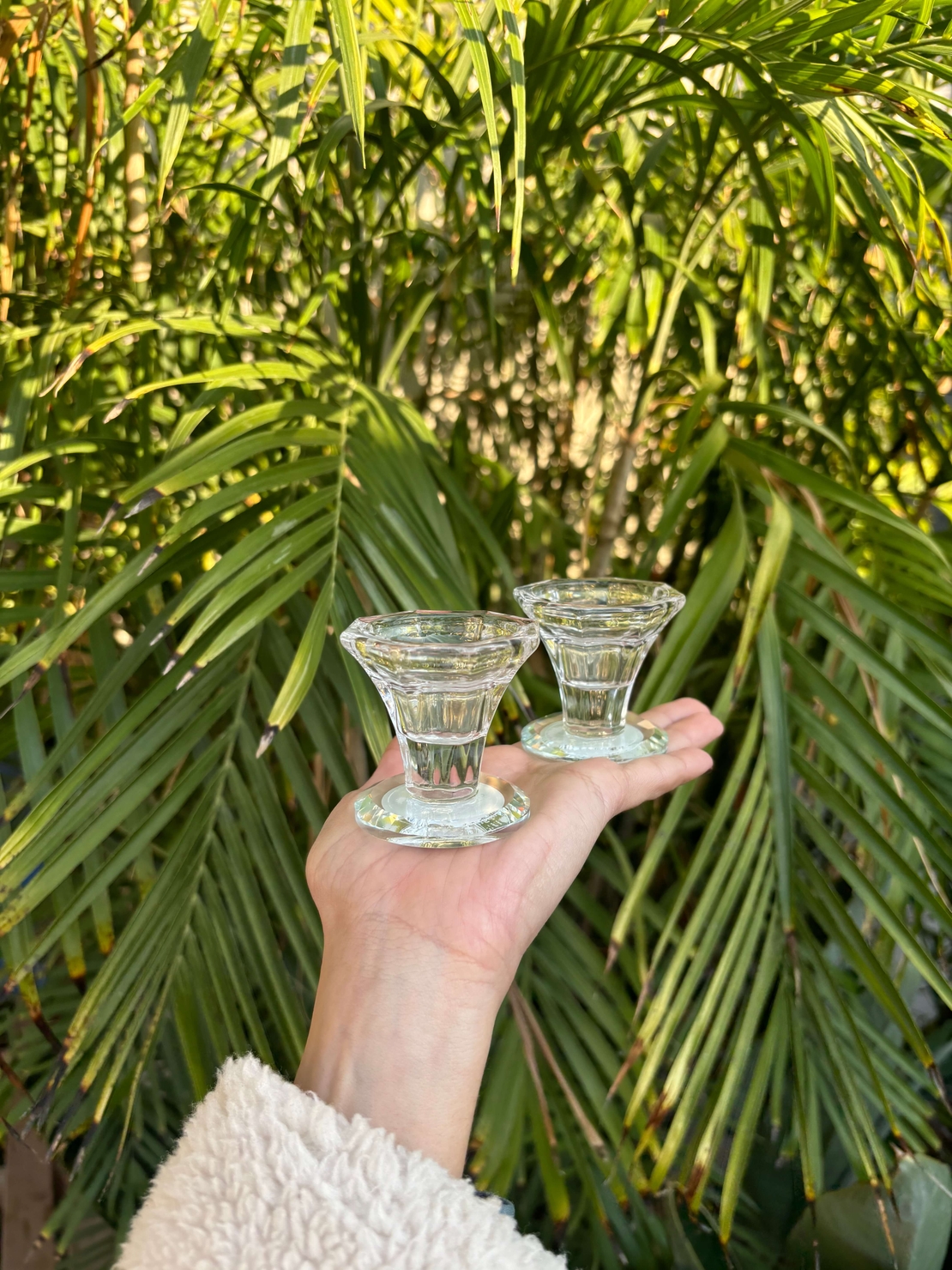 זוג פמוטי קריסטל מהודרים 5.5 ס