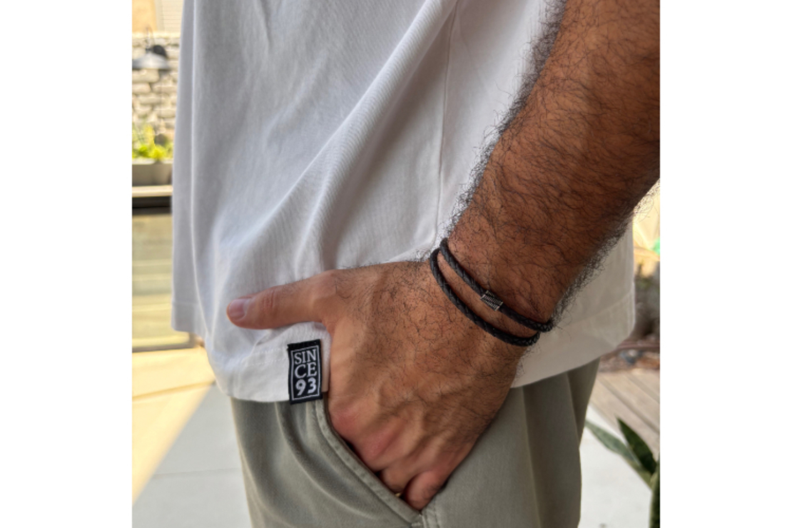 צמיד עור קלאסי לגבר בצבע חום