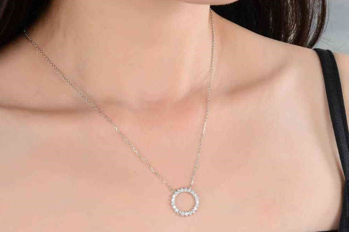 שרשרת לאישה מעגל החיים מכסף 925 – דגם שמש