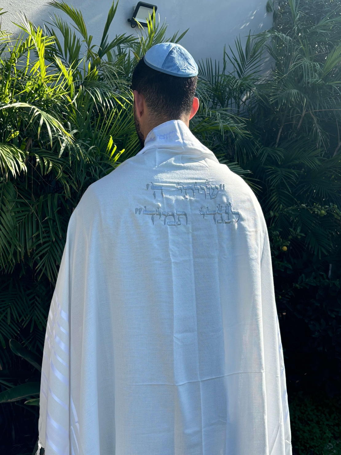 טלית חתנים מהודרת רקמת 