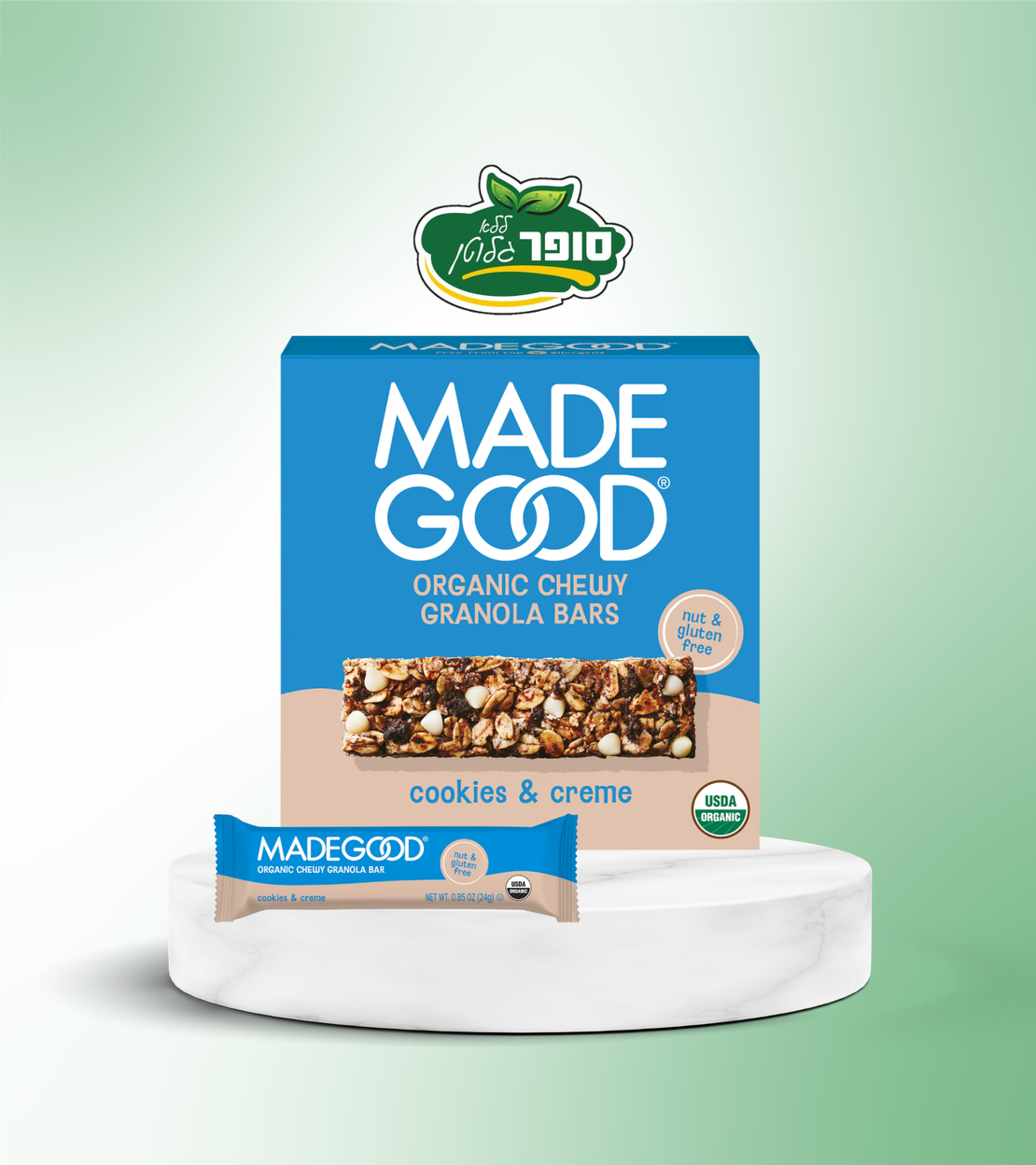 חטיף גרנולה בטעם קרם עוגיות ללא גלוטן - MADE GOOD