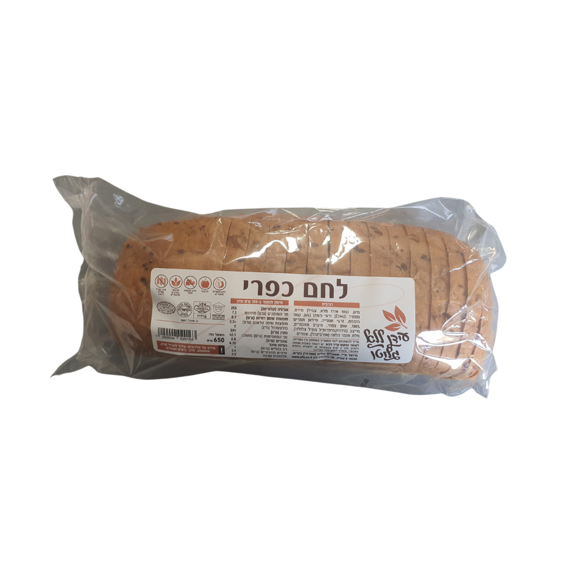 לחם כפרי פרוס ללא תוספת סוכר (עידן ללא גלוטן)