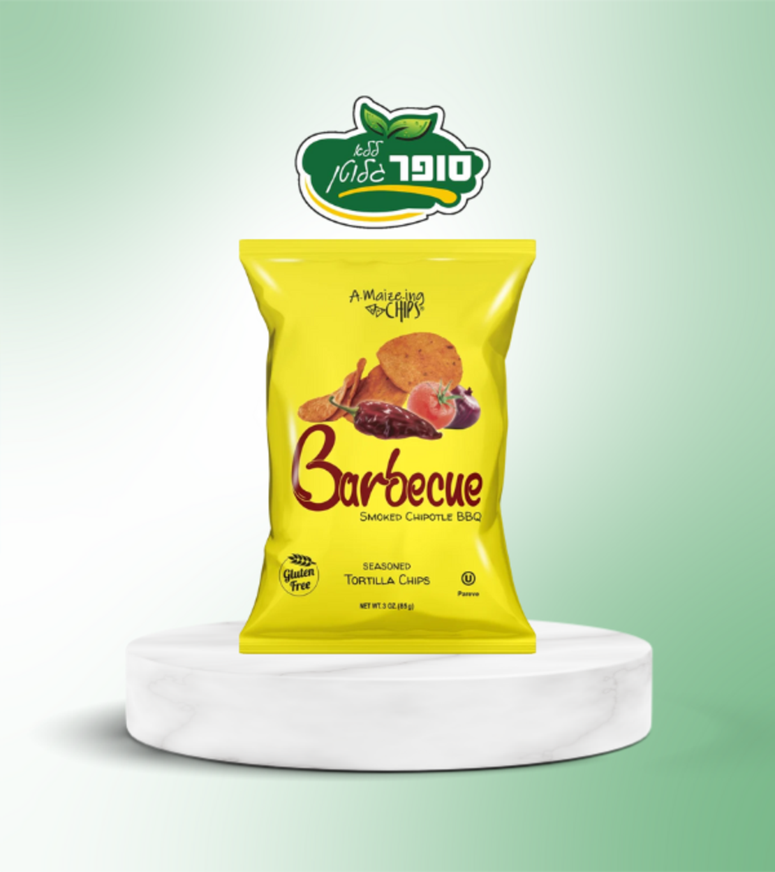 חטיף על בסיס תירס בטעם ברביקיו ללא גלוטן