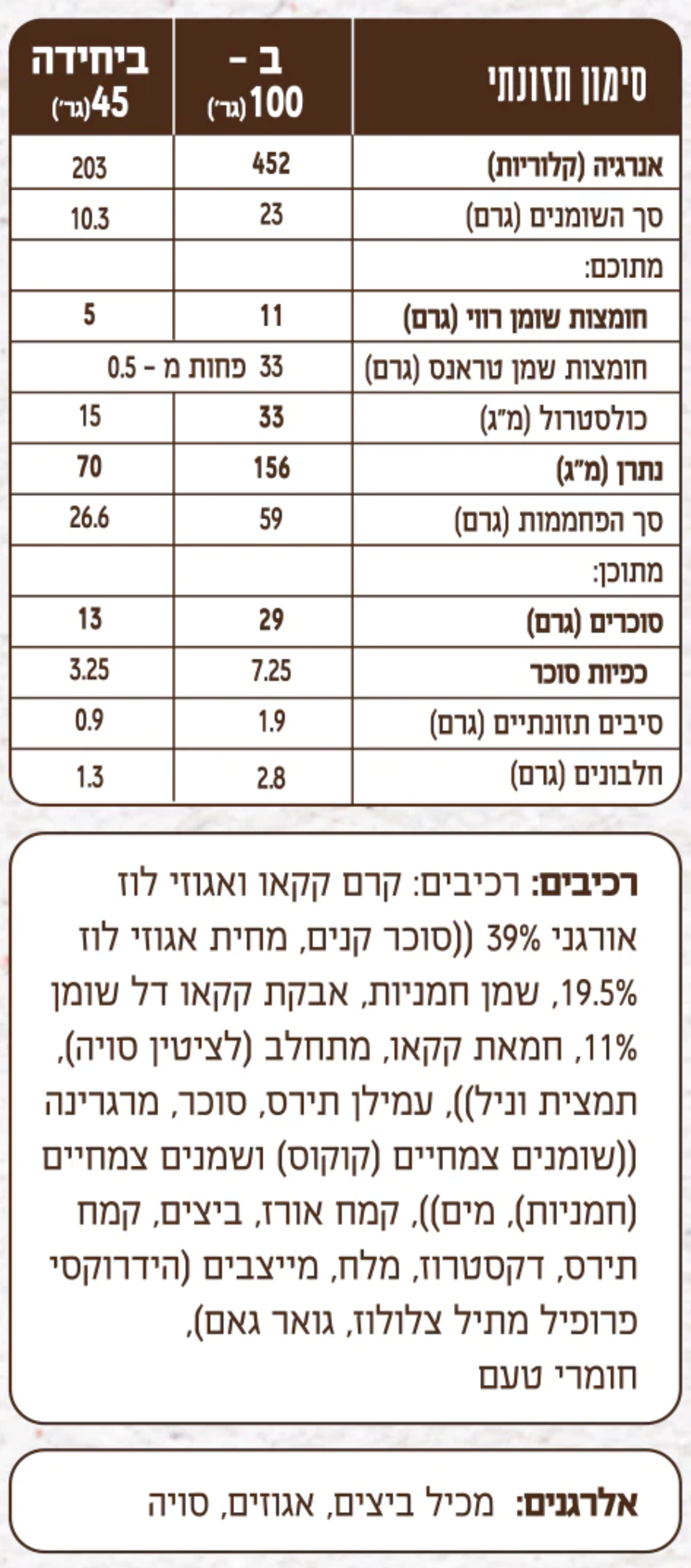 טארט שוקולד לוז אישי - תמי