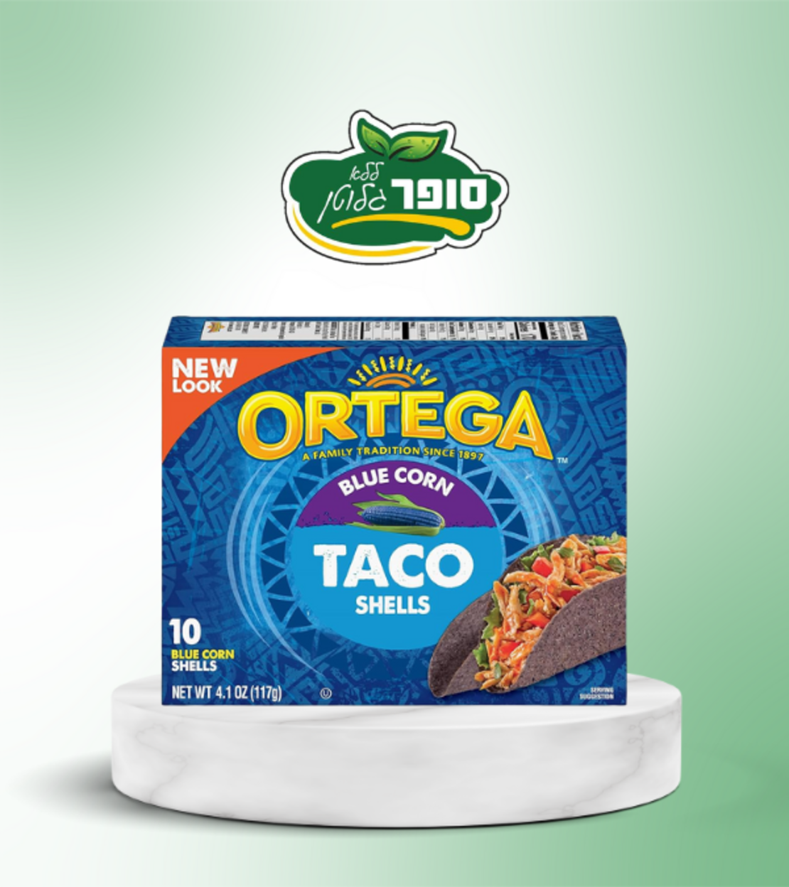 تاكو مكسيكي من الذرة الزرقاء