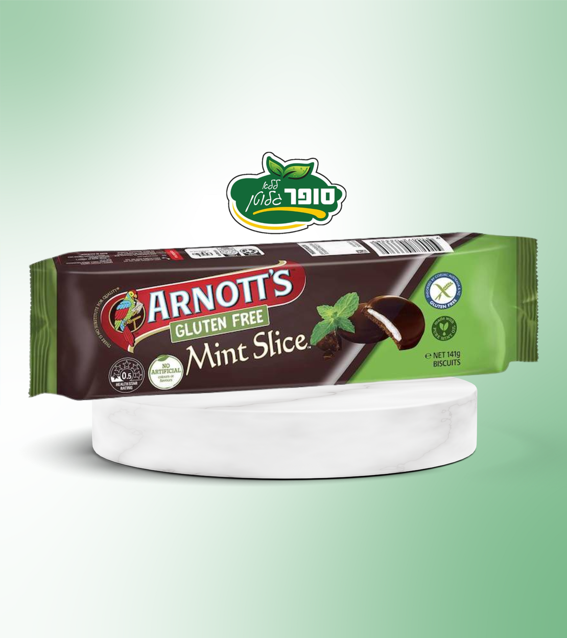 עוגיות שוקולד במילוי קרם מנטה ללא גלוטן - ARNOTT'S