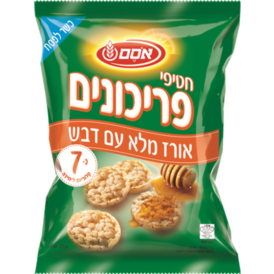 חטיפי פריכונים אורז עם דבש -אסם
