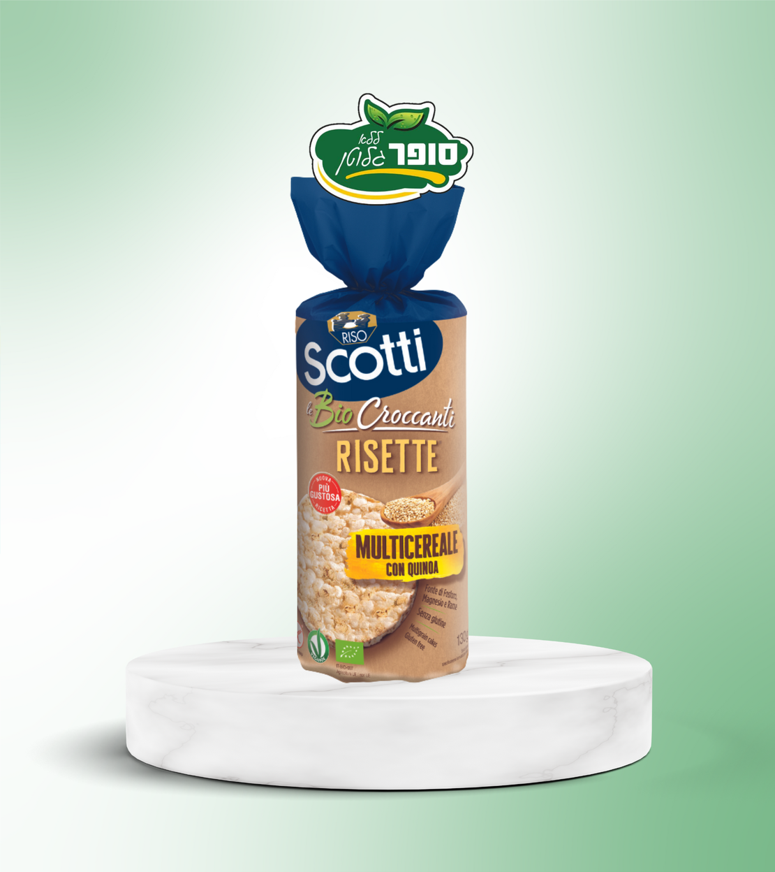 פריכיות אורז אורגני ללא גלוטן ופתיתי קינואה - Scotti