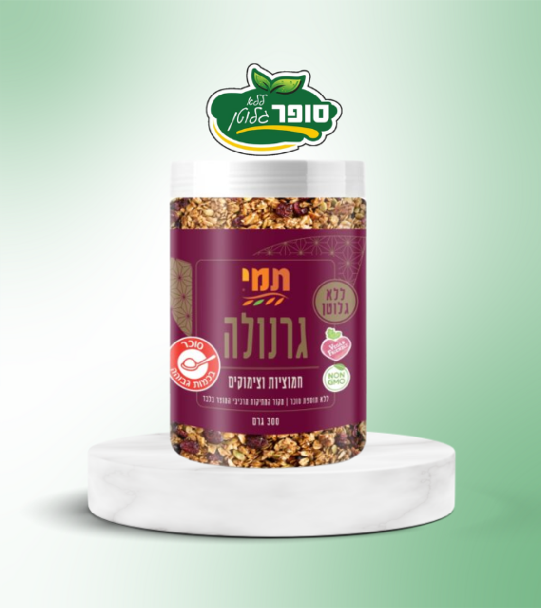 גרנולה חמוציות וצימוקים ללא גלוטן - תמי