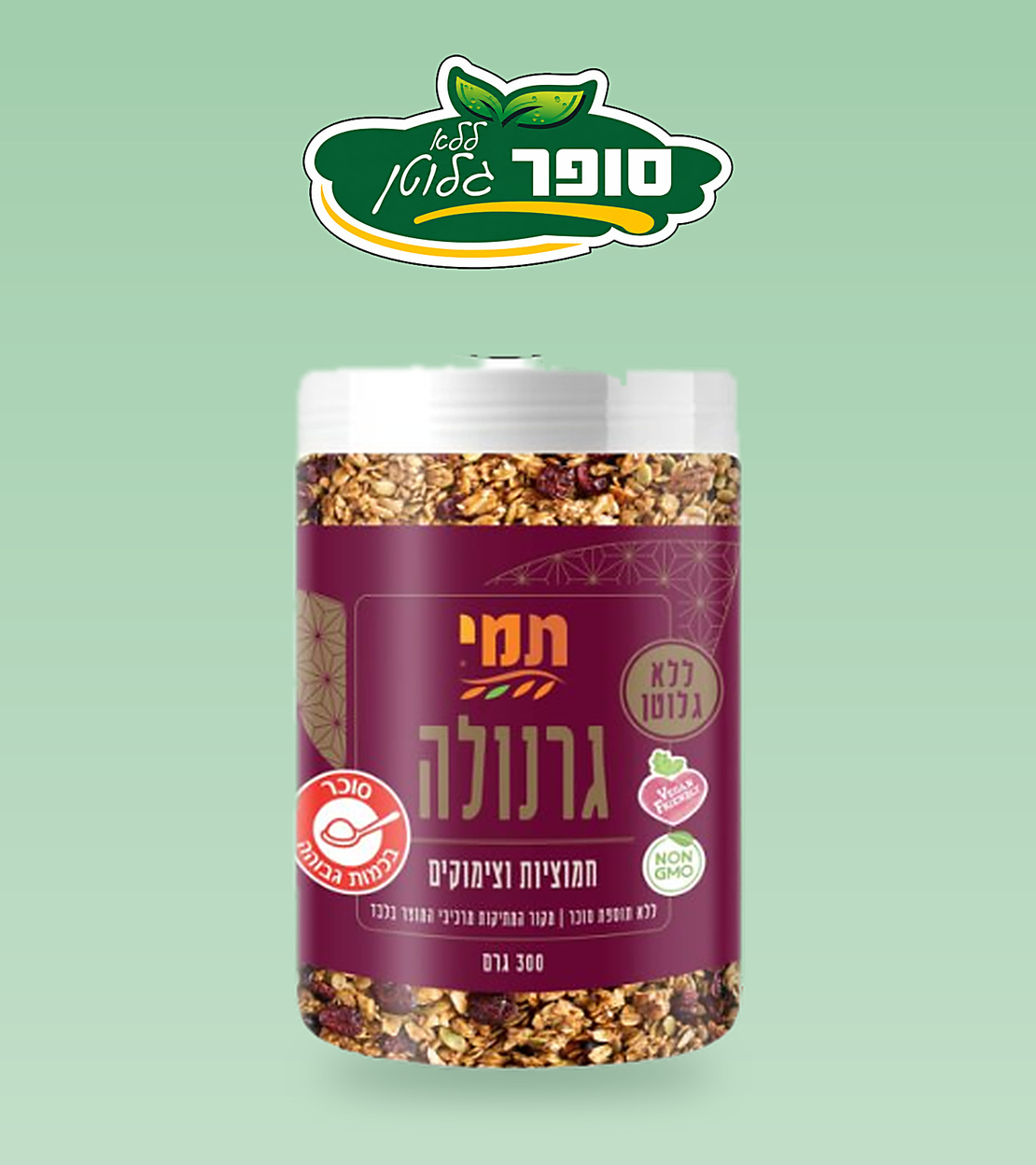 גרנולה חמוציות וצימוקים ללא גלוטן - תמי