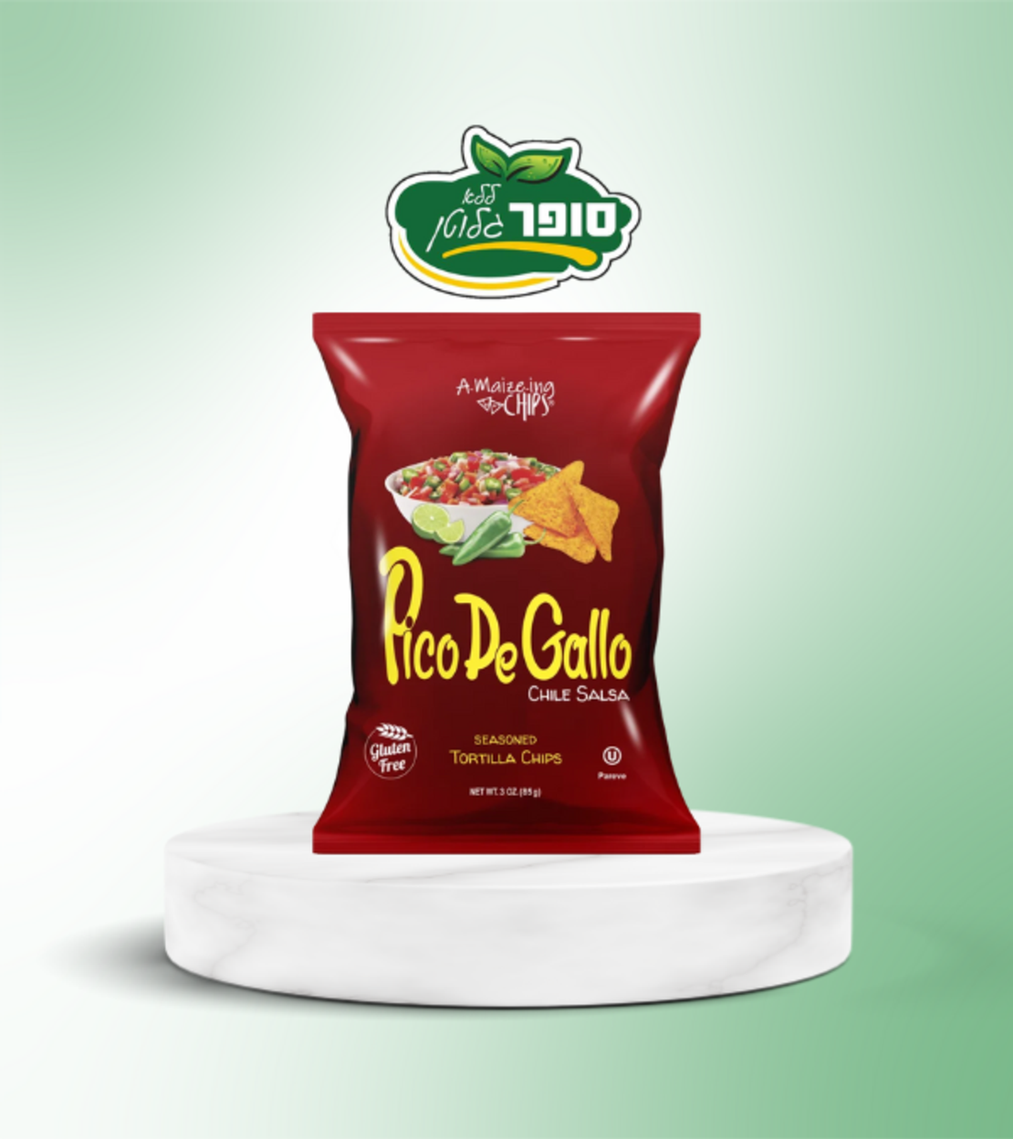 חטיף על בסיס תירס בטעם סלסה מקסיקנית ללא גלוטן