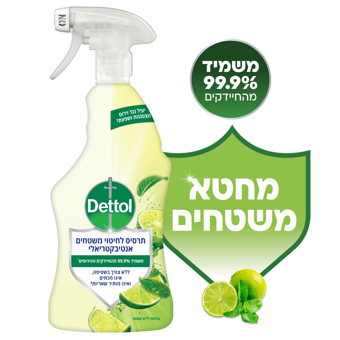 דטול תרסיס מנקה ומחטא משטחים 750 מ