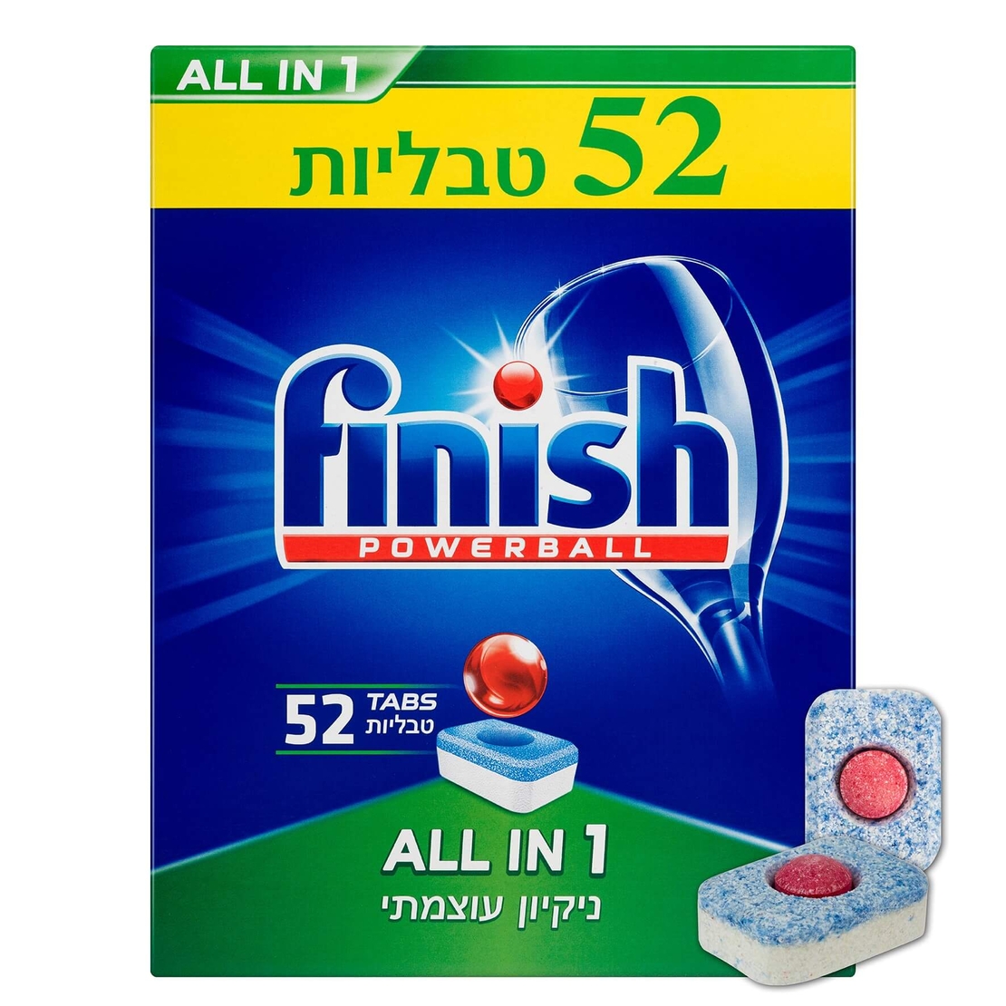 טבליות למדיח כלים פיניש אול אין וואן 52 יח'