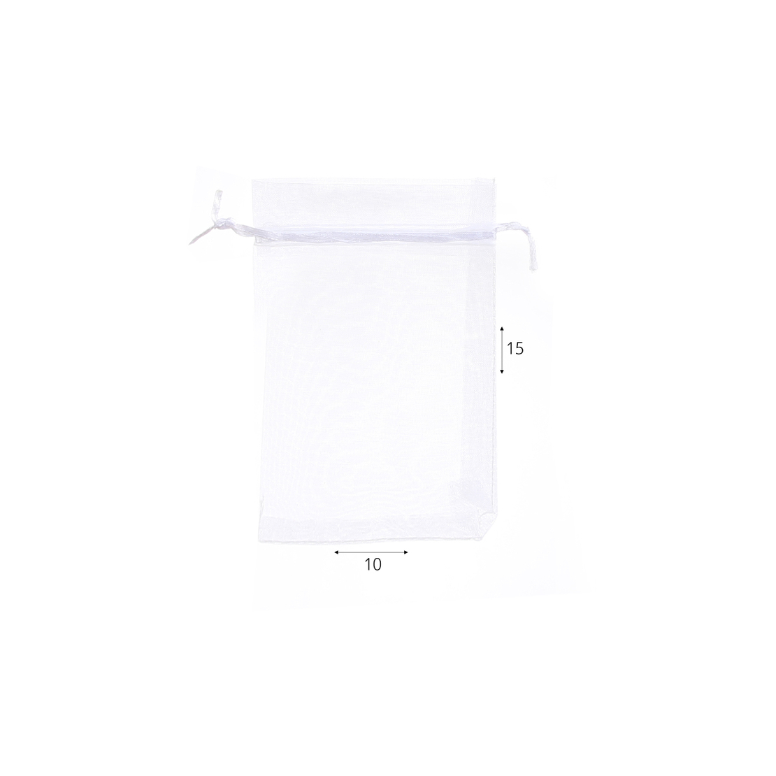 1/20 שקית אורגנזה לבנה 10*15