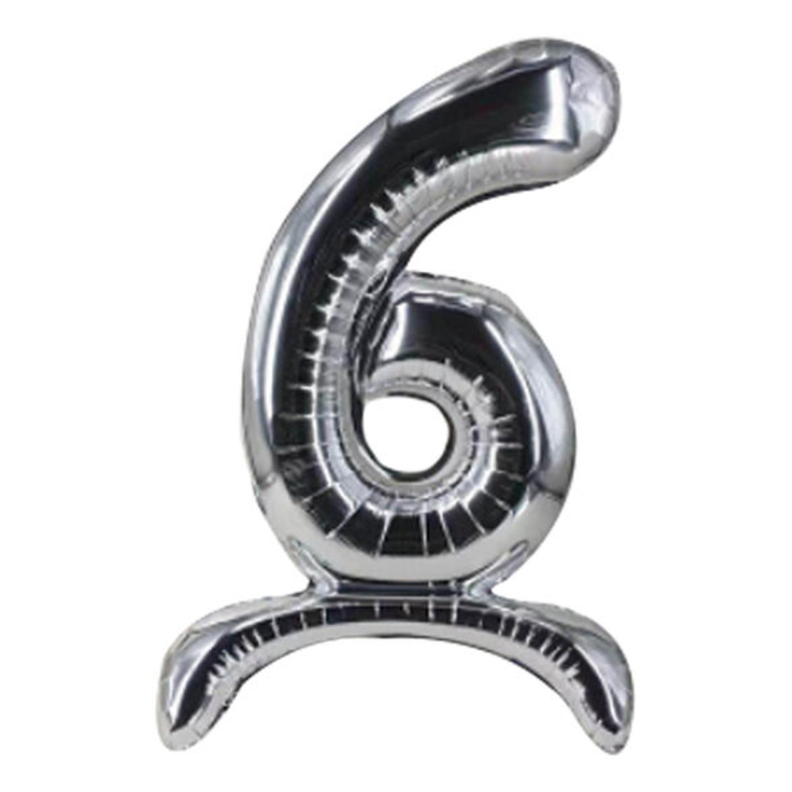 בלון מיילר 32 מרכז שולחן כסף ספרה 6