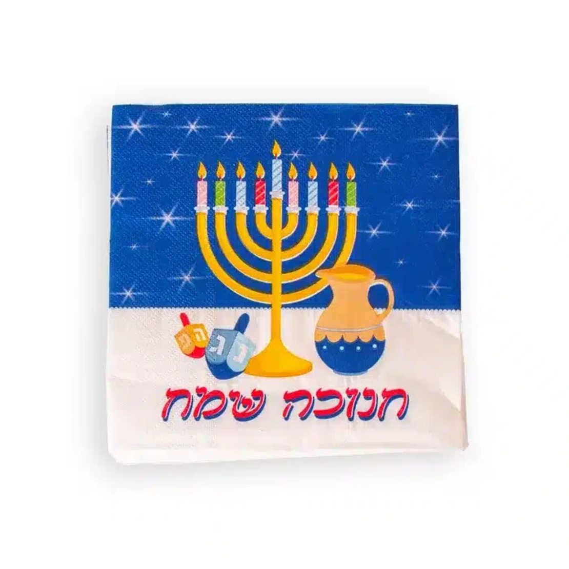 חב' 20 מפיות נייר 33/33 - חנוכה שמח צבעוני