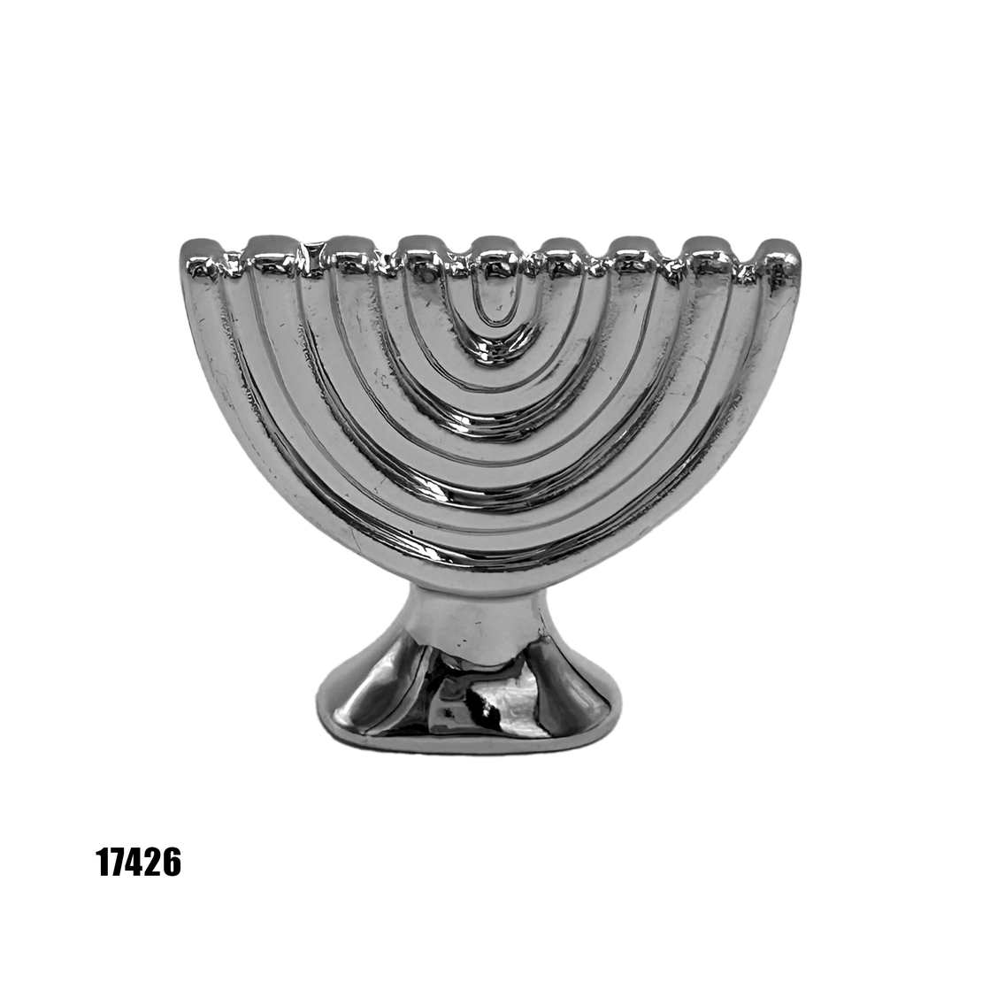 חנוכיה לקישוט מקרמיקה כסף 8*8