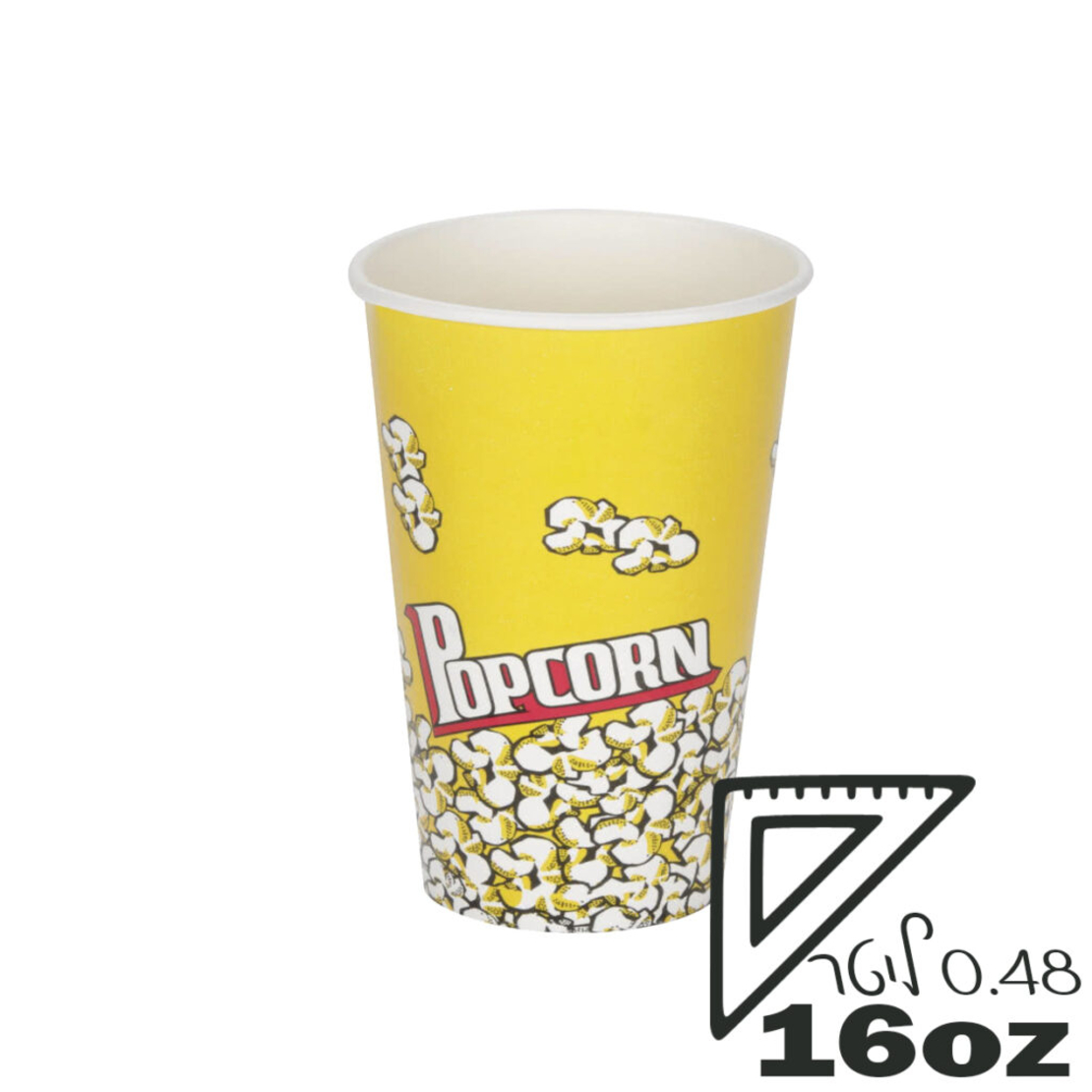 גביע פופקורן 16OZ (40יח')