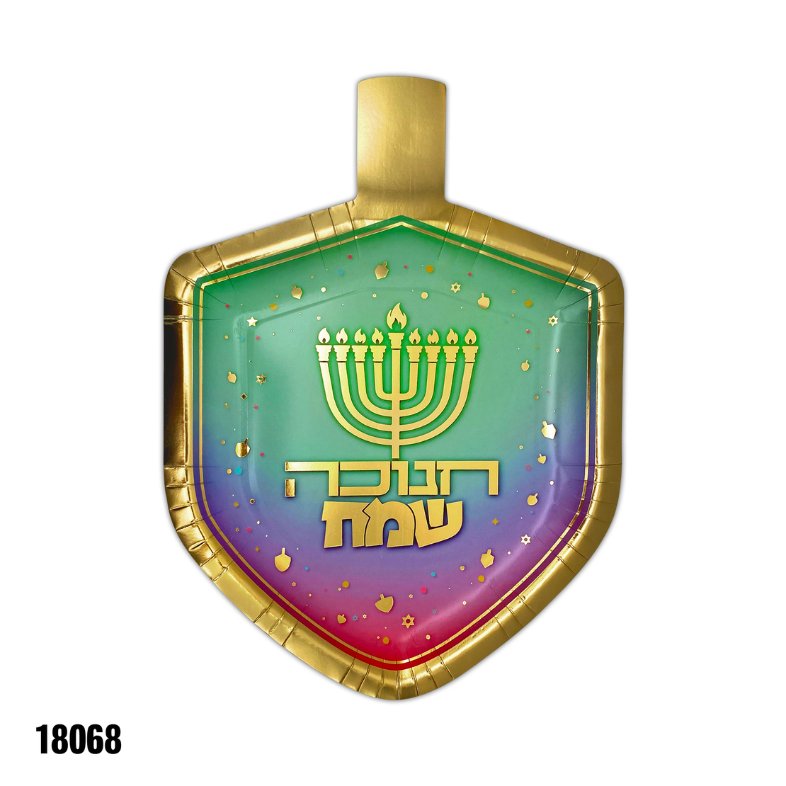 צלחת נייר בצורת סביבון - 10 יח