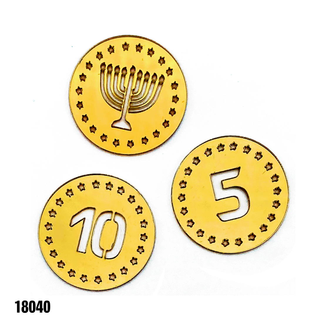 קישוטי שולחן אקרילי מטבעות - זהב