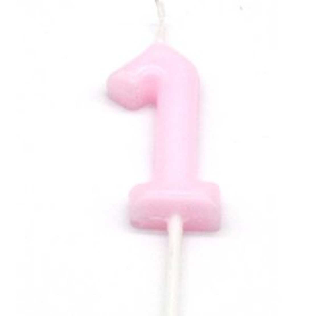 נר מספר מיני 1 פסטל ורוד