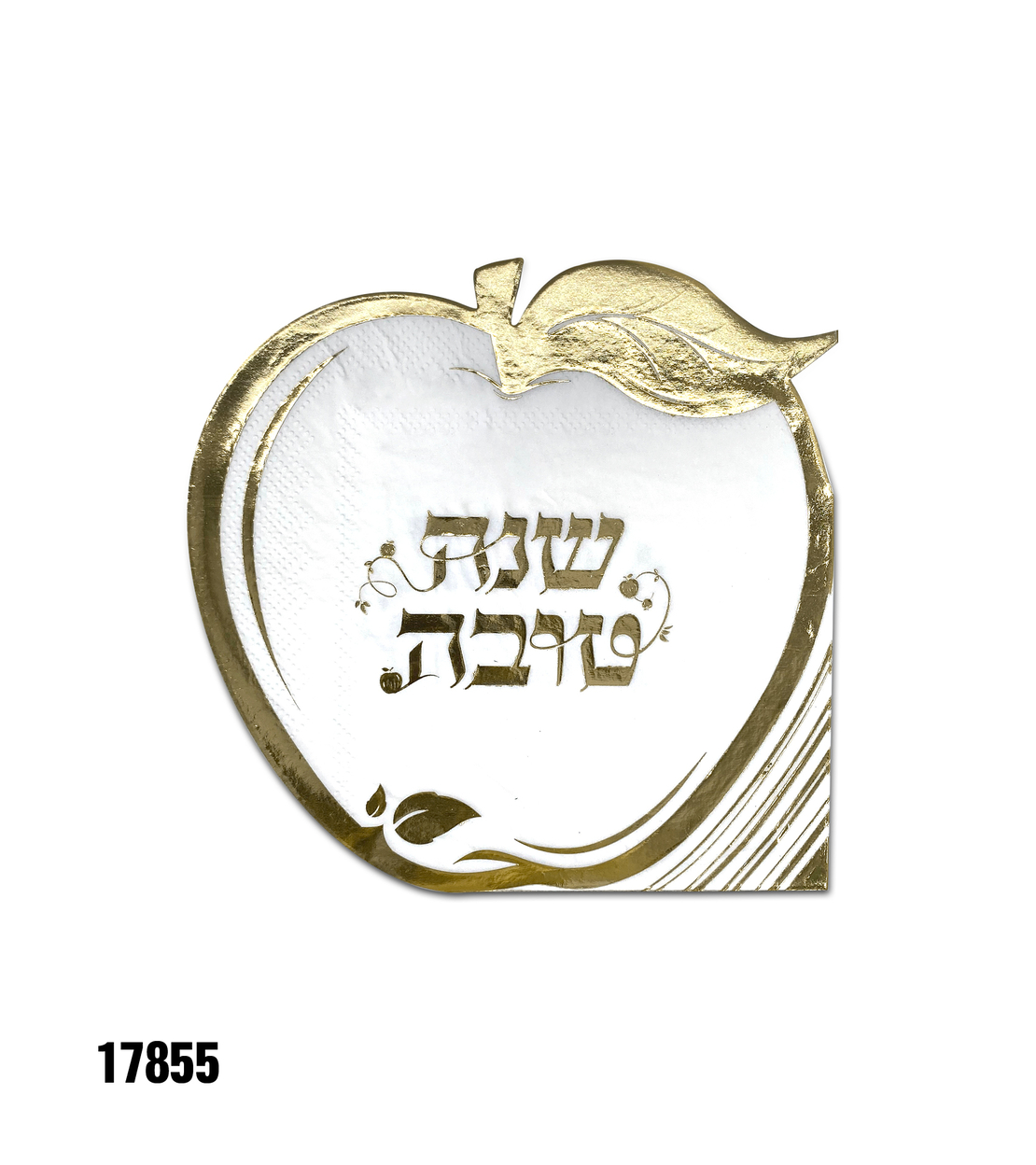 מפיות בצורת תפוח - זהב - 12 יח