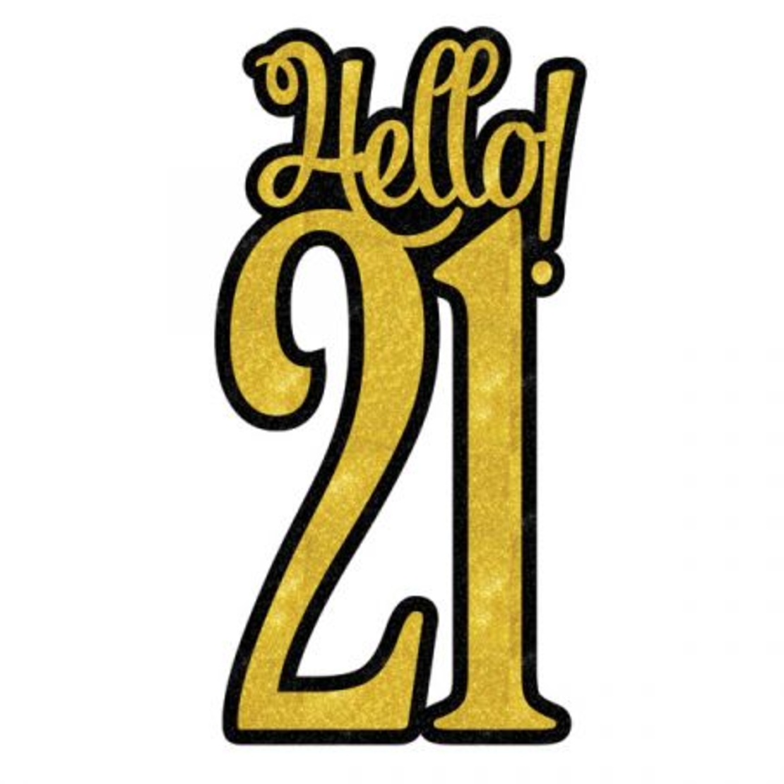 קישוט מרכז שולחן Hellow 21- זהב שחור