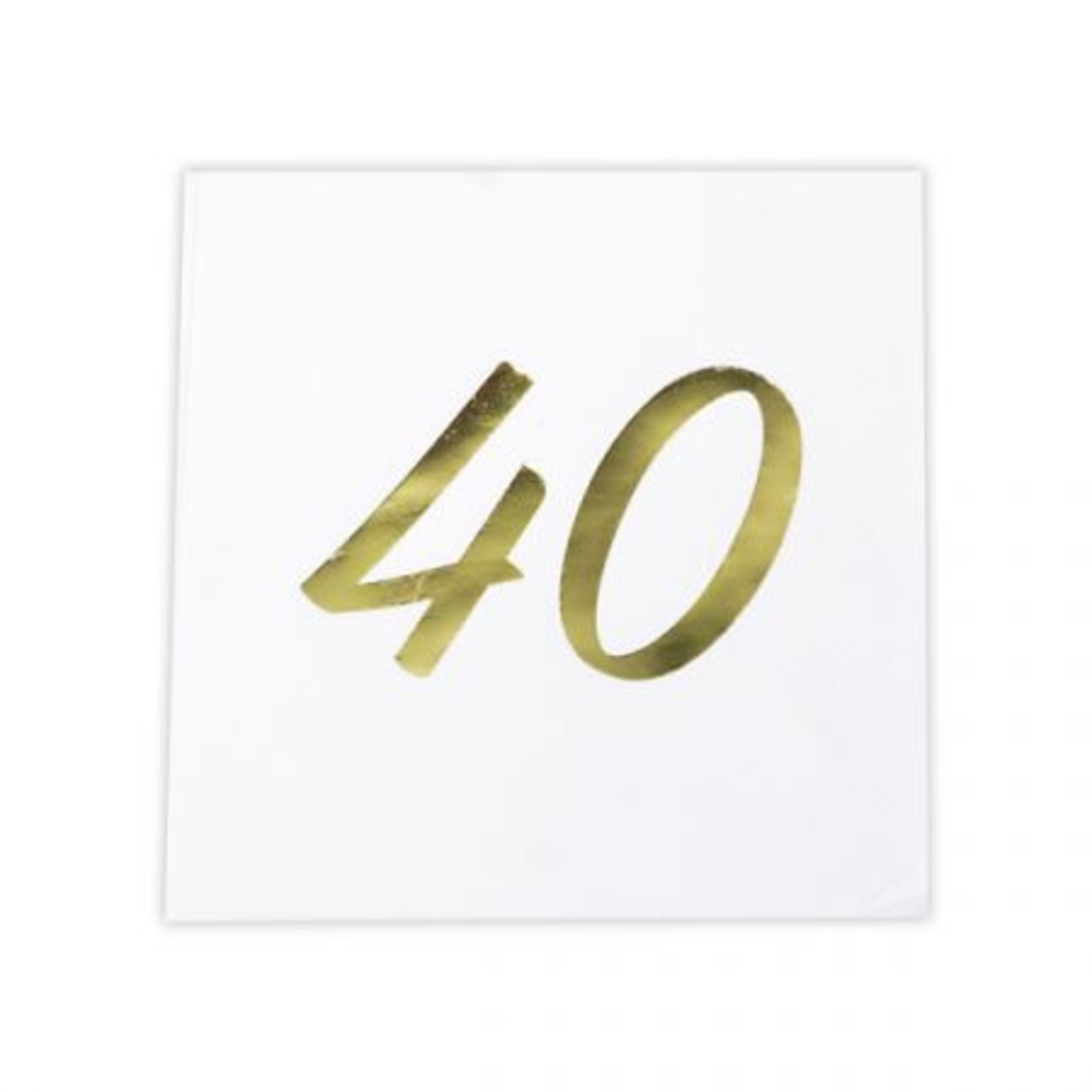 מפיות נייר קוקטייל 16 יח- יום הולדת 40