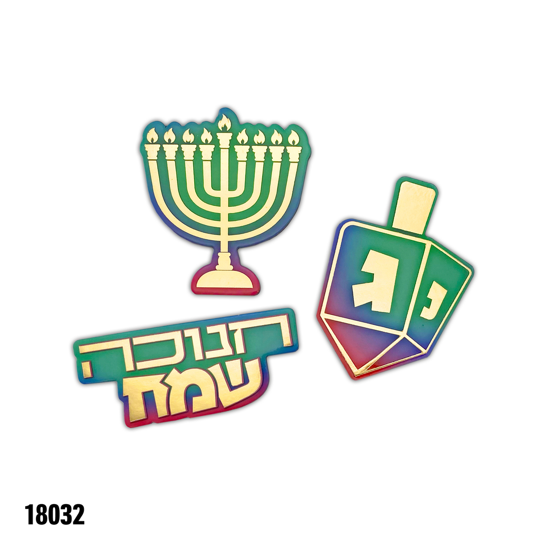 גיזרי נייר חנוכה שמח - 12 יח