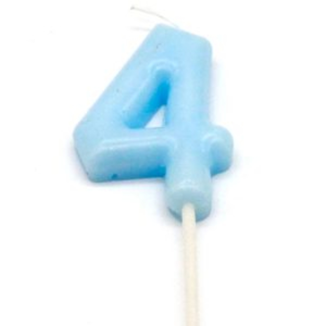 נר מספר מיני 4 פסטל תכלת