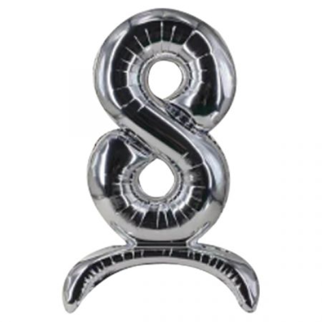 בלון מיילר 32 מרכז שולחן כסף ספרה 8